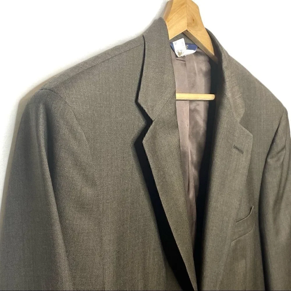 Brooks Brothers 346 brown wool 2 button sport coat size 42L